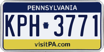 PA license plate KPH3771
