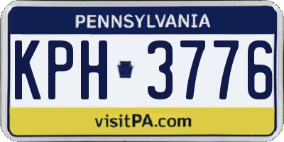 PA license plate KPH3776