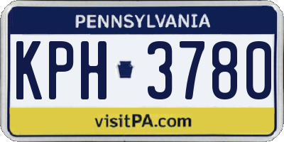 PA license plate KPH3780