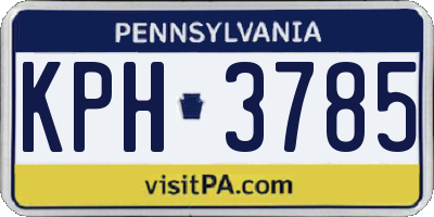 PA license plate KPH3785