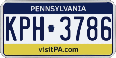 PA license plate KPH3786