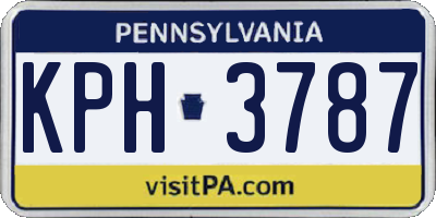 PA license plate KPH3787