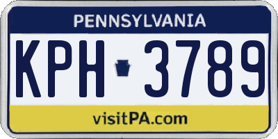 PA license plate KPH3789
