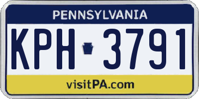 PA license plate KPH3791