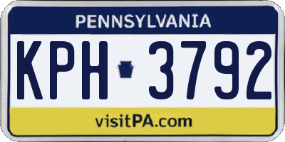 PA license plate KPH3792