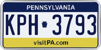 PA license plate KPH3793