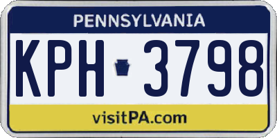 PA license plate KPH3798