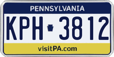 PA license plate KPH3812