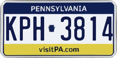 PA license plate KPH3814