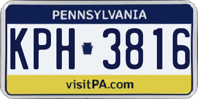 PA license plate KPH3816