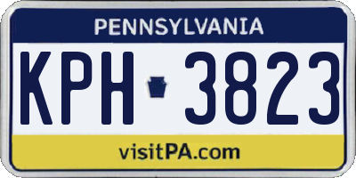 PA license plate KPH3823