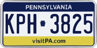 PA license plate KPH3825