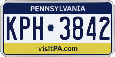 PA license plate KPH3842