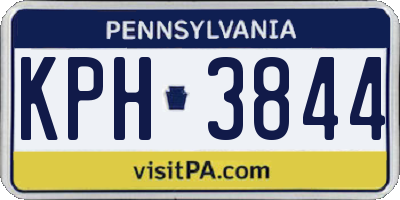 PA license plate KPH3844