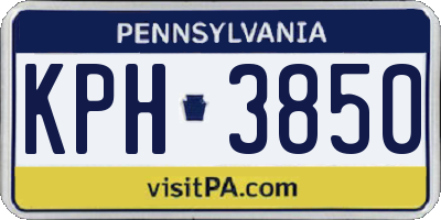 PA license plate KPH3850