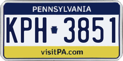 PA license plate KPH3851