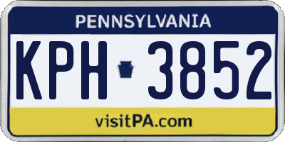 PA license plate KPH3852