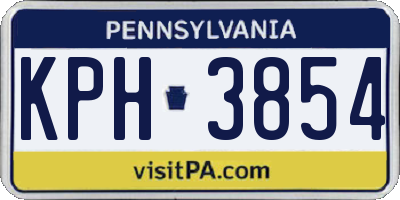 PA license plate KPH3854