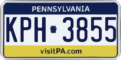 PA license plate KPH3855