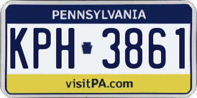 PA license plate KPH3861