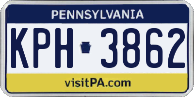 PA license plate KPH3862