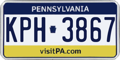 PA license plate KPH3867