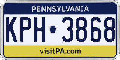 PA license plate KPH3868