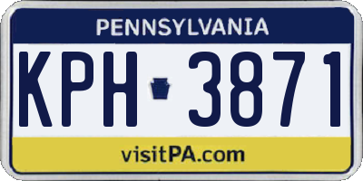 PA license plate KPH3871