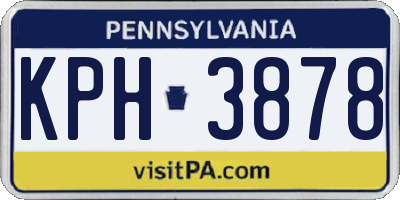 PA license plate KPH3878