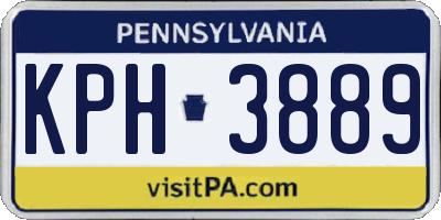 PA license plate KPH3889