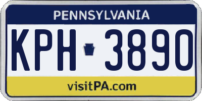 PA license plate KPH3890