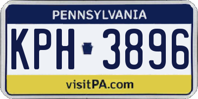 PA license plate KPH3896