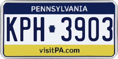 PA license plate KPH3903