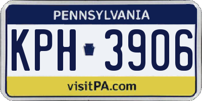 PA license plate KPH3906