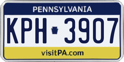 PA license plate KPH3907