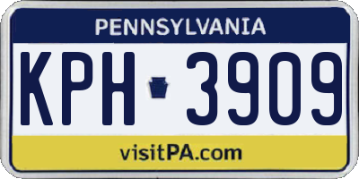 PA license plate KPH3909