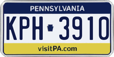 PA license plate KPH3910