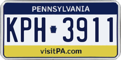 PA license plate KPH3911
