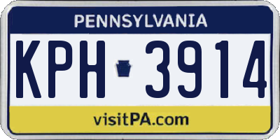 PA license plate KPH3914