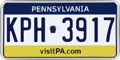 PA license plate KPH3917