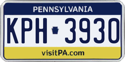 PA license plate KPH3930