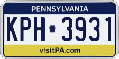 PA license plate KPH3931