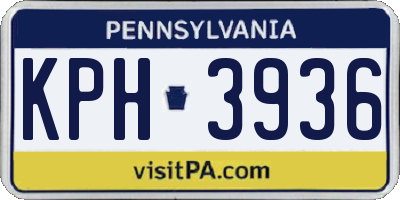PA license plate KPH3936