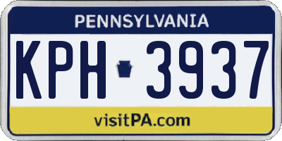 PA license plate KPH3937