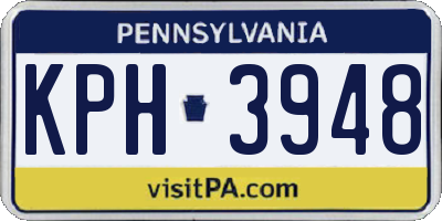 PA license plate KPH3948