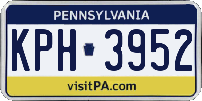 PA license plate KPH3952