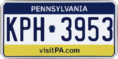 PA license plate KPH3953