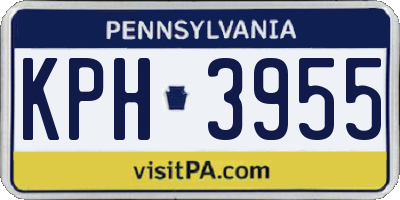 PA license plate KPH3955