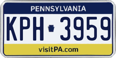 PA license plate KPH3959