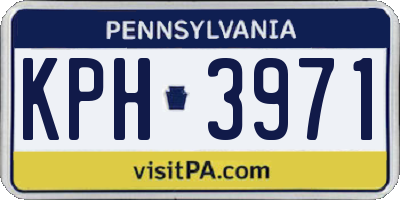 PA license plate KPH3971
